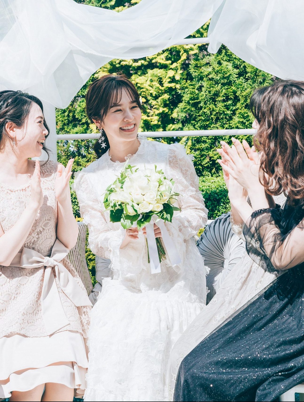 美容室でヘアメイク